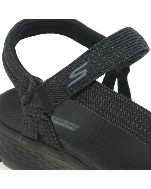 Skechers Black Go Walk Flex Sublime Sandals