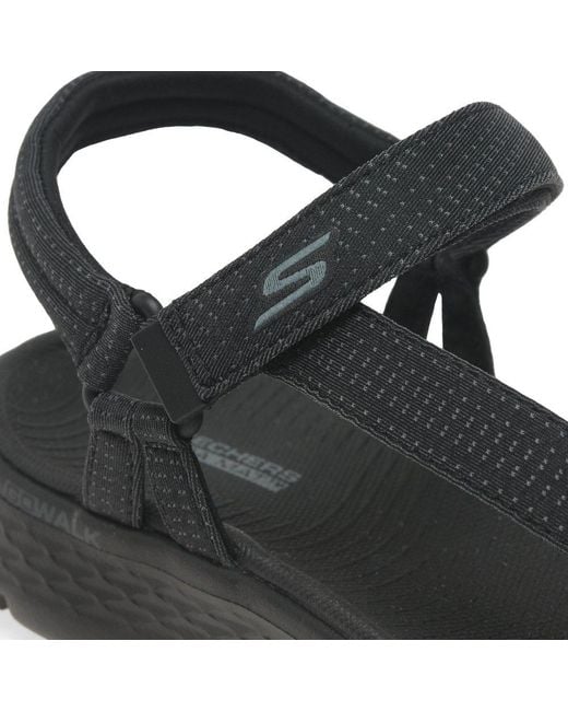Skechers Black Go Walk Flex Sublime Sandals