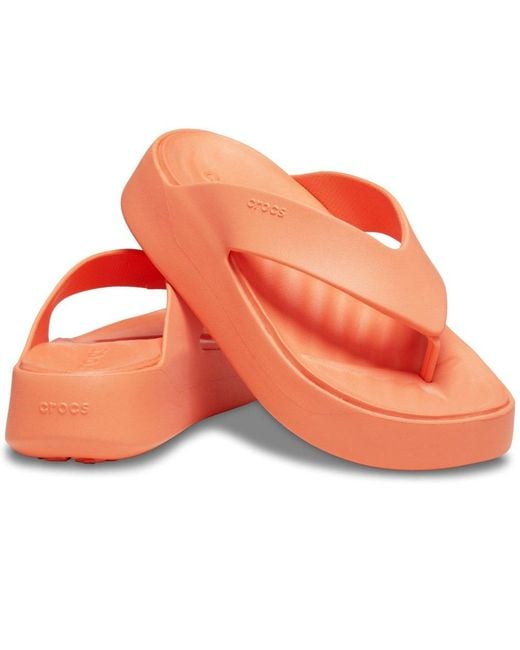 CROCSTM Orange Getaway Platform Flip Sandals