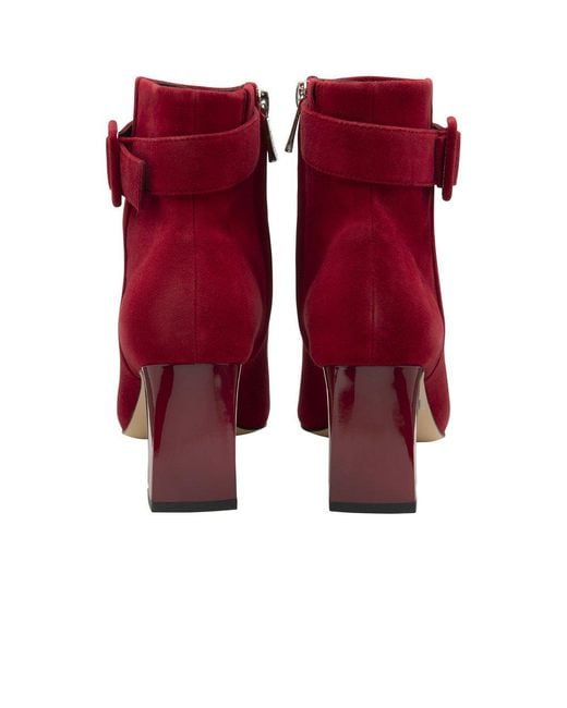 Lotus Red Nadine Ankle Boots
