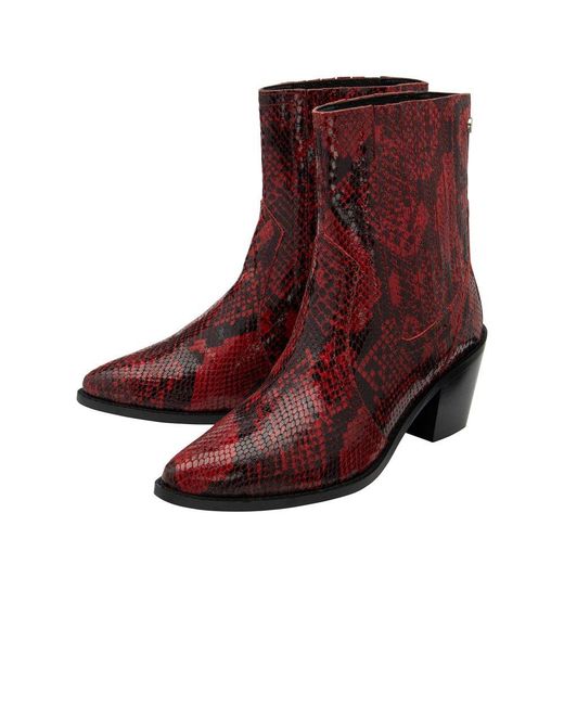 Ravel Red Langton Ankle Boots