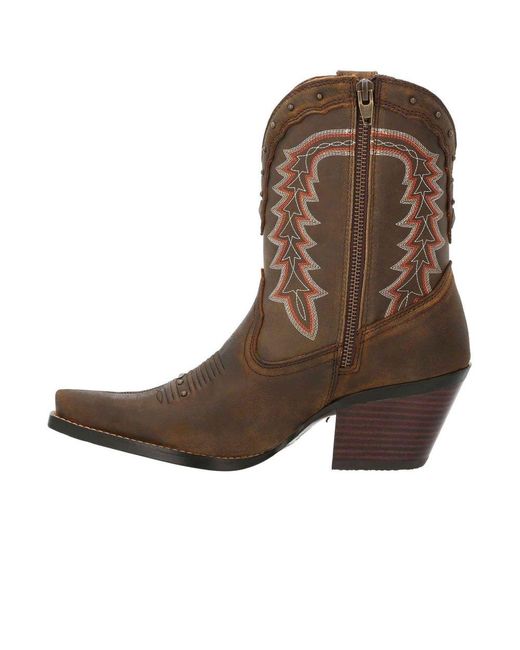 Durango Brown Crush Western Ankle Boots