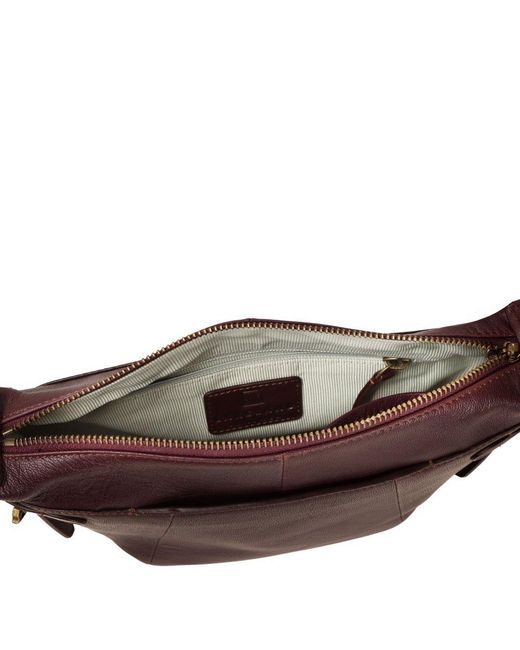 Lakeland Leather Red Newby Crossbody Bag