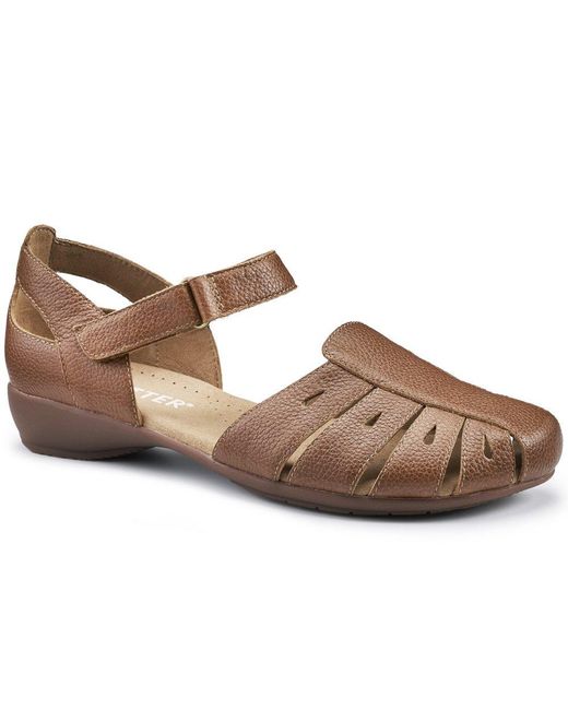 Hotter Brown May Extra Wide Sandals