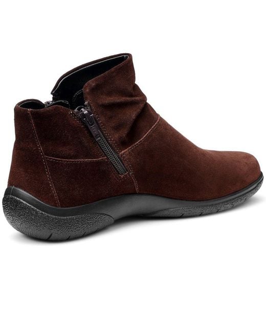 Hotter Brown Murmur Wide Fit Ankle Boots