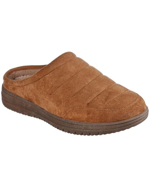 Skechers Brown Relaxed Fit: Murette Garvanza Slippers Size: 6 for men