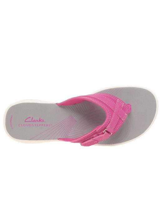 Clarks Pink Brinkley Sea Toe Post Sandals