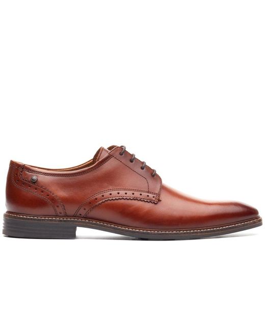 Base London Brown Eton Lace Up Shoes for men
