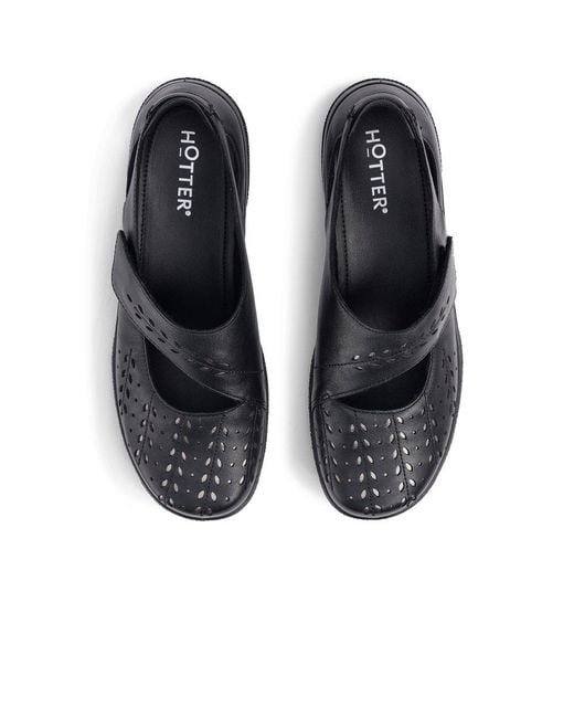 Hotter Blue Daphne Extra Wide Mary Jane Shoes