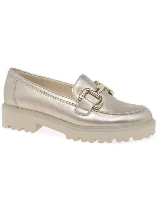 Gabor White Donna Loafers