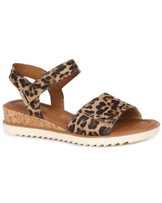 Tamaris Brown Iris Low Wedge Sandals