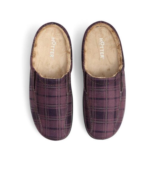 Hotter Purple Slide Slippers for men