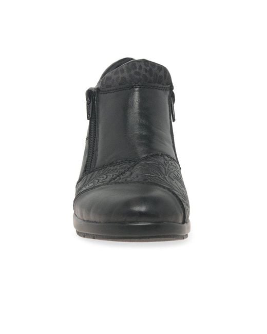 Rieker Black Josie Ankle Boots