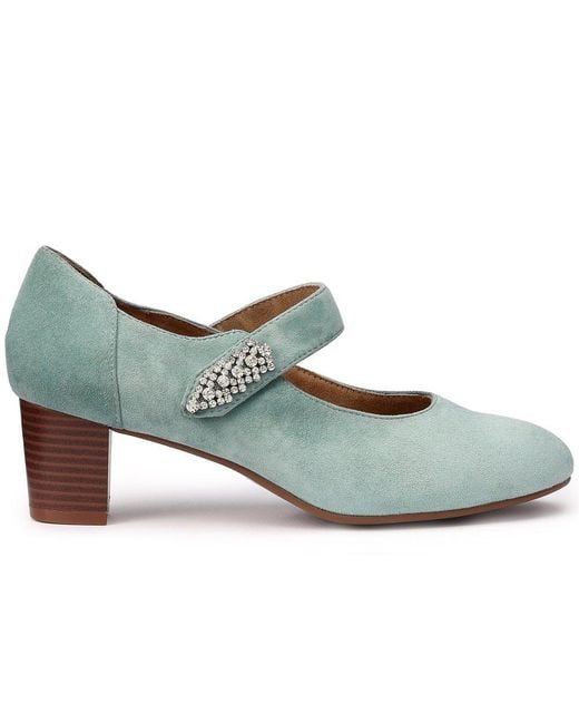 Hotter Blue Duet Mary Jane Court Shoes