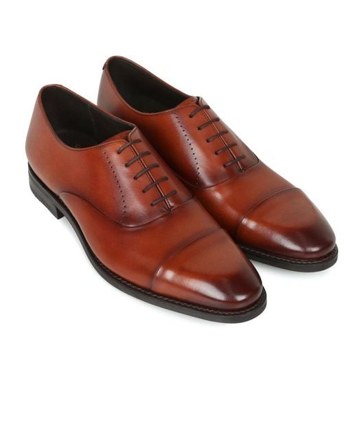 Loake Brown Phoenix Formal Toe Cap Shoes for men
