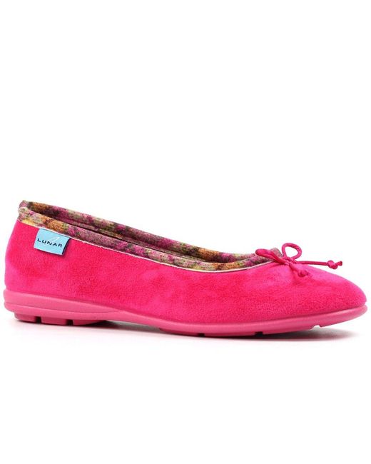 Lunar Pink Bow Slippers