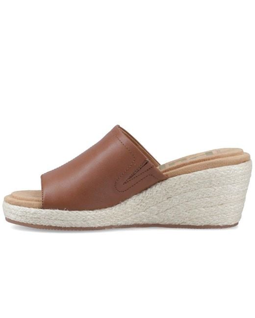 Hush Puppies Brown Willow Rattan Sandals