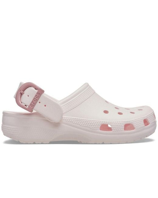 CROCSTM Pink Classic Buckle Clogs