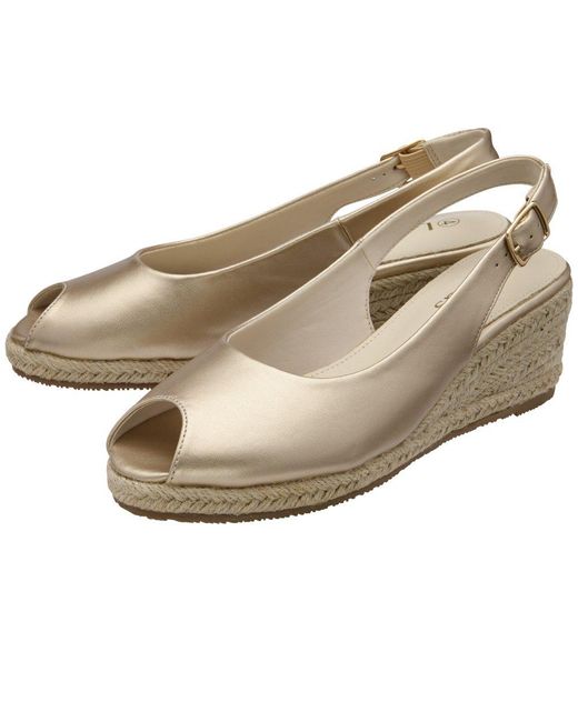 Lotus Metallic Gabriella Wedge Sandals