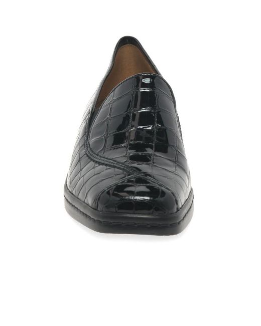 gabor black patent shoes