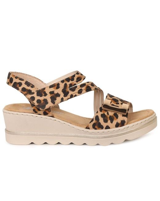 Rieker Metallic Haiti Wedge Heel Sandals