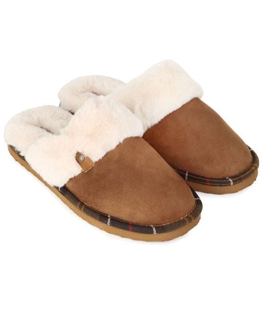 Barbour Brown Claudia Mule Slippers