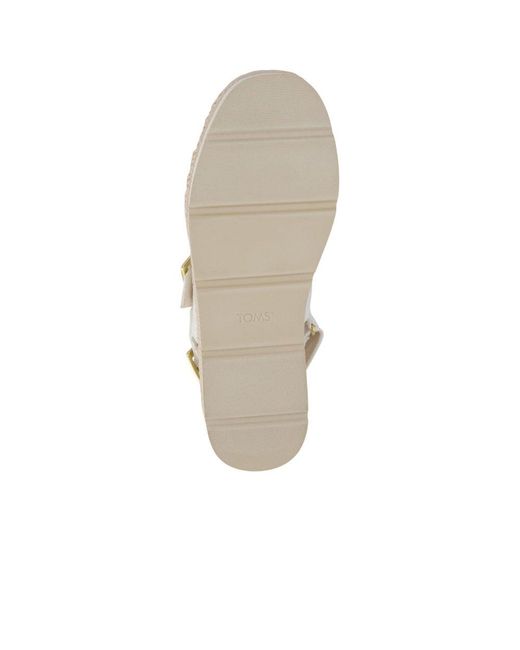 TOMS Metallic Giana Flatform Sandals