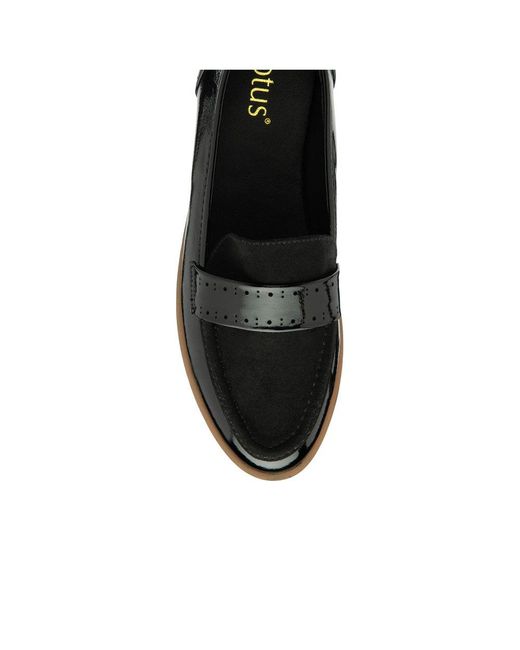 Lotus Black Cambridge Loafers