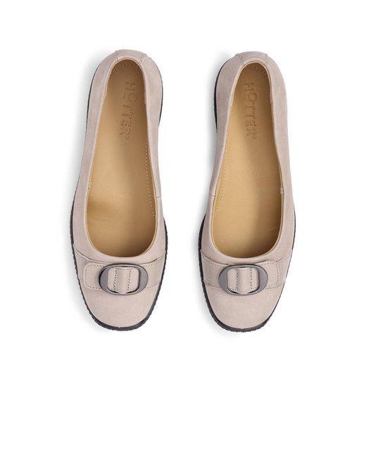 Hotter White Grace Pumps