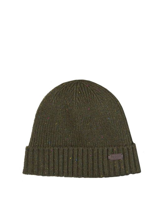 Barbour Green Carlton Fleck Beanie &Amp; Scarf Set