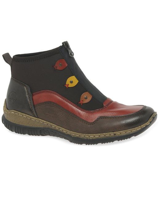 Rieker Brown Miles Ankle Boots