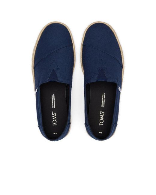TOMS Blue Alpargata Rope 2.0 Slip On Shoes for men