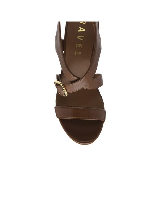 Ravel Brown Birkby Heeled Sandals