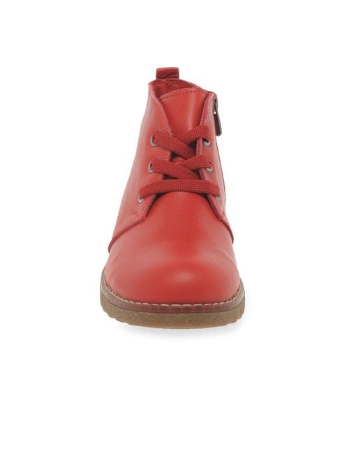 Lunar Red Clare Ankle Boots