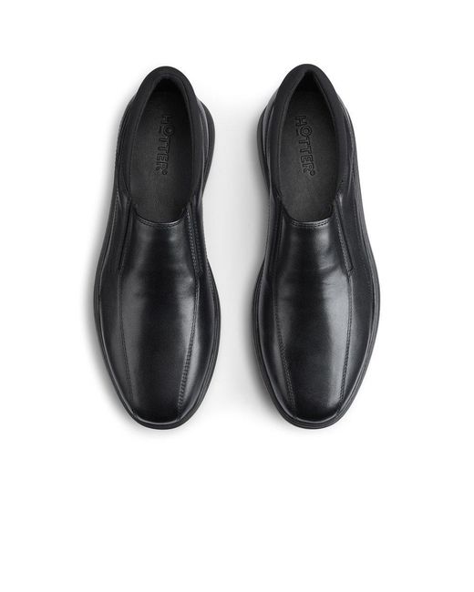 Hotter Black Xavier Shoes for men