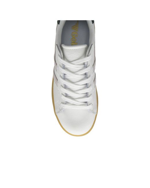 Gola White Aztec Leather Trainers