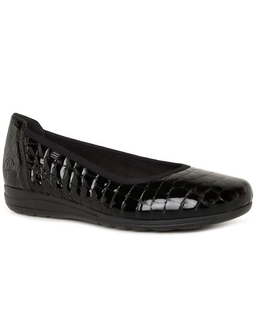 Rieker Black Poppleton Ballet Pumps