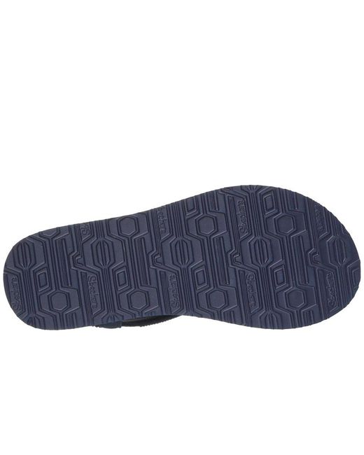 Skechers Blue Meditation Rockstar Toe Post Sandals