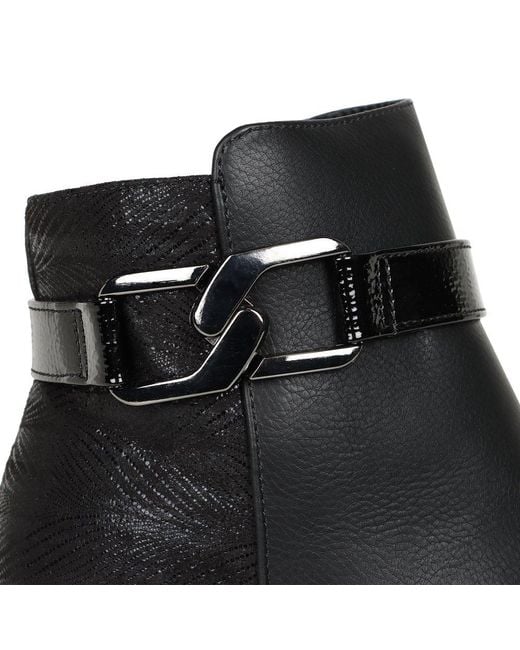 Lotus Black Adelaide Ankle Boots