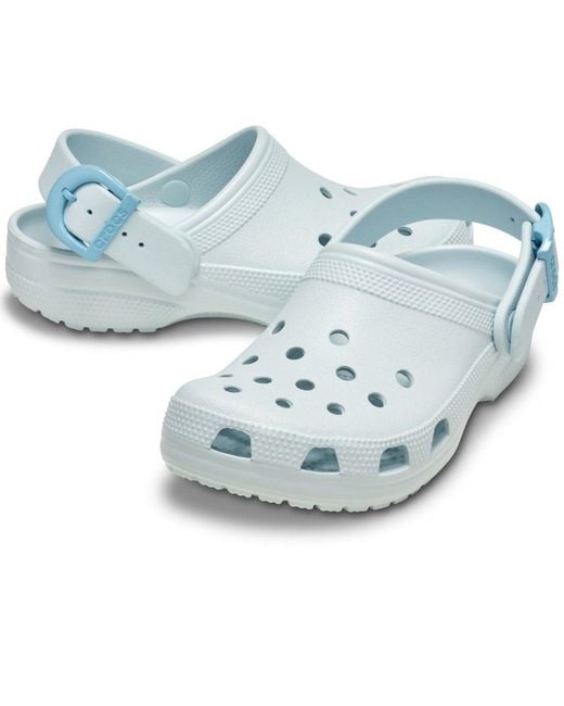CROCSTM Blue Classic Buckle Clogs