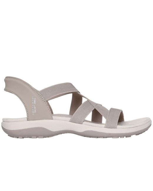 Skechers Gray Reggae Slim Stretch Flex Sandals