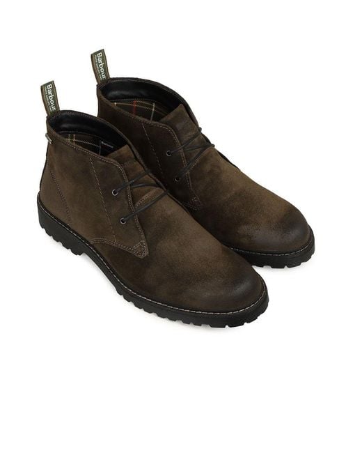 Barbour Brown Maxwell Chukka Boots for men