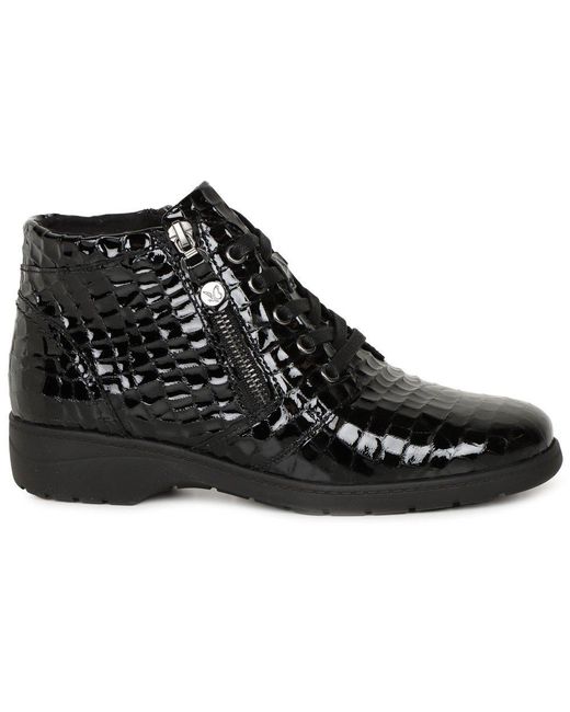 Caprice Black Amanda Ankle Boots