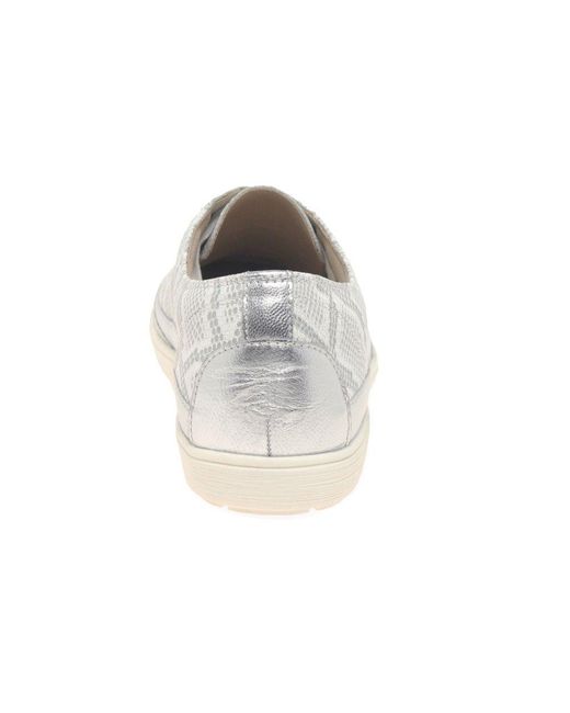 Caprice White Star Casual Lace Up Trainers