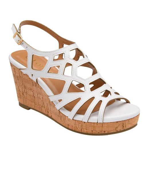 Lotus Metallic Rhi Wedge Sandals