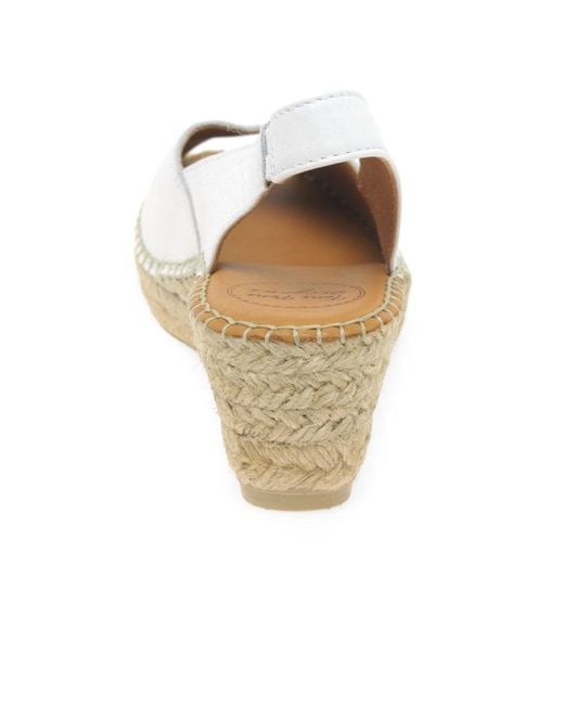Toni Pons White Bernia Wedge Heel Espadrilles Sandals