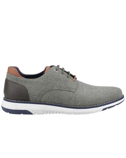 Hush Puppies Gray Bruce Lace Up Shoes for men