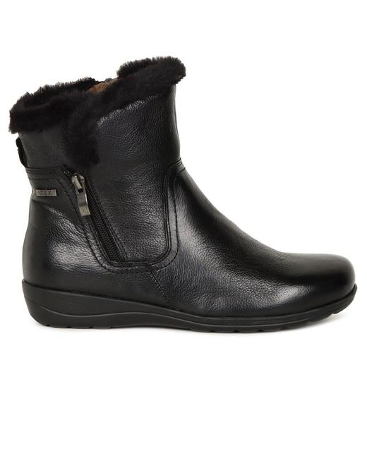 Caprice Black Vivian Ankle Boots
