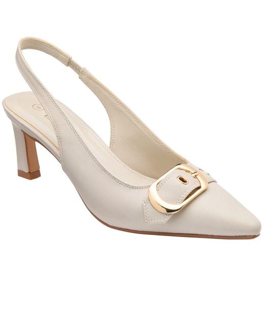 Lotus White Rida Slingback Court Shoes