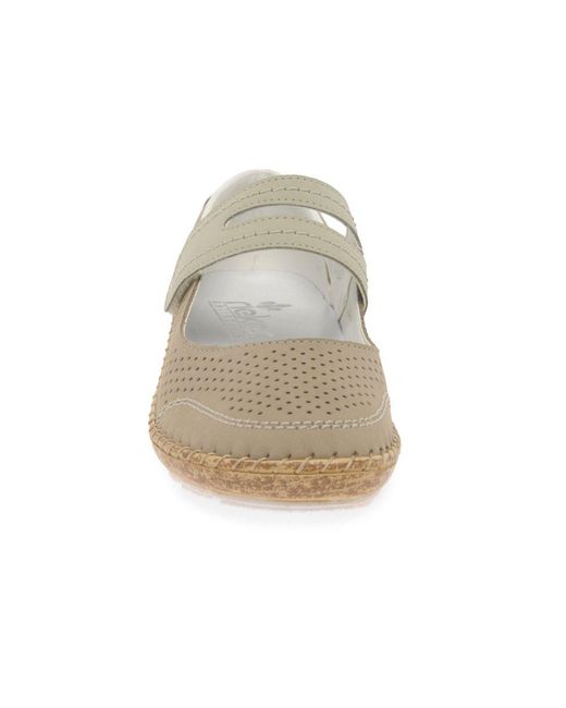Rieker Gray Andrea Mary-Jane Shoes